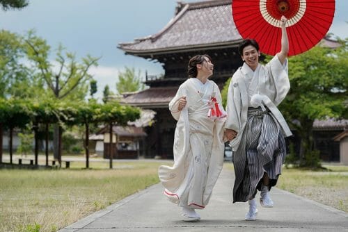 富山県井波市瑞泉寺へのウエディングロケーション撮影