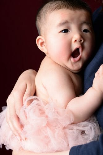 赤ちゃん　女の子　百日祝い　100日祝い　富山　高岡　写真　かわいい　はだか　着ぐるみ