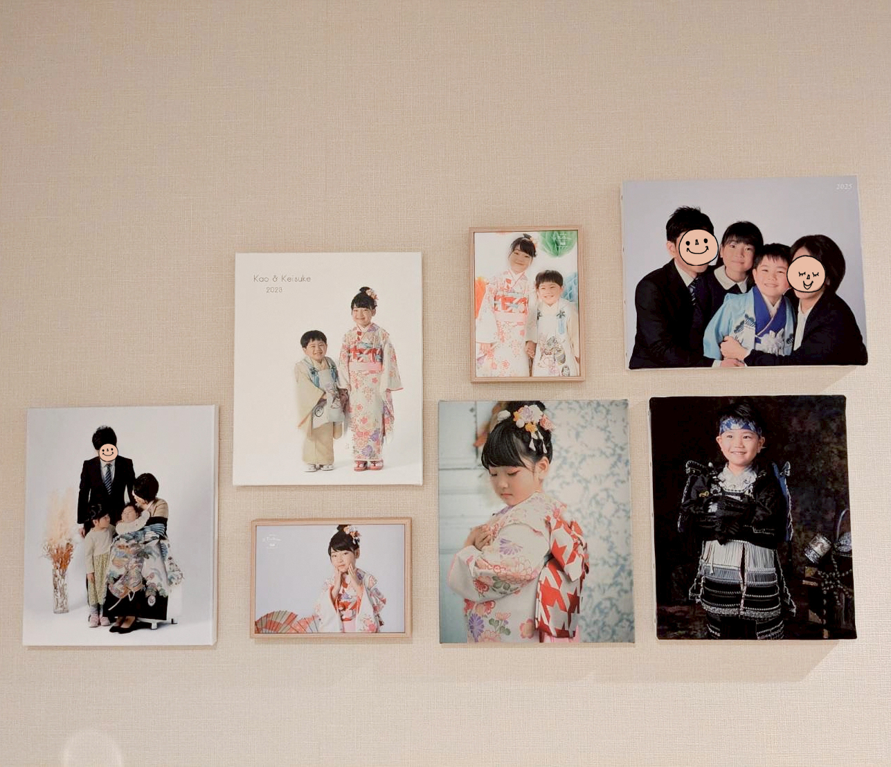 実例♡おうちリビング壁一面に成長の記録を_N邸