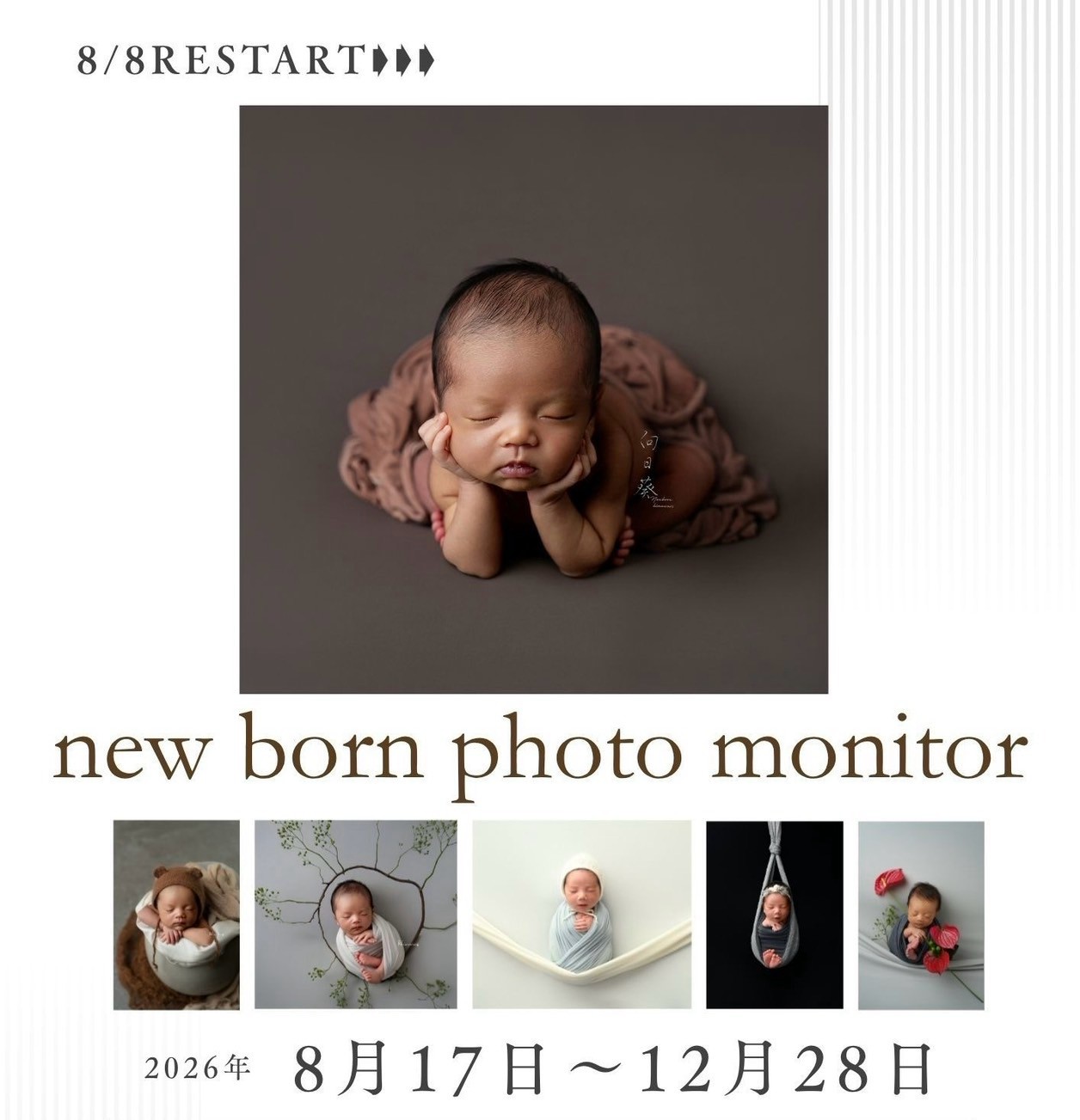 【2026RESTART‼】ニューボーンフォトモニター大募集🚩